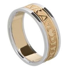 My Soul Mate Gold Wedding Ring with Trim