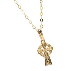 Small Traditional Yellow Gold Celtic Cross