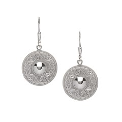 Celtic Warrior Large Silver Earrings