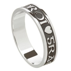 Love Of My Heart Oxidized Silver Wedding Ring