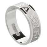 Love Forever White Gold Wedding Ring - Gents