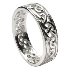 Filagree Celtic White Gold Wedding Ring