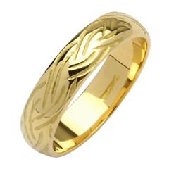 Livia Dome Yellow Gold Wedding Ring