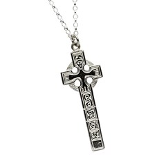 Moone High Cross Silver Necklace