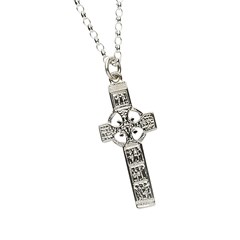 Monasterboice Muiredeach High Cross Small Silver Necklace