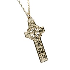Clonmacnoise High Cross Yellow Gold Necklace