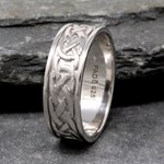 Celtic Knot Silver Wedding Band
