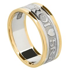 Love Of My Heart Gold Wedding Ring with Trim
