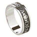 Love Loyalty Friendship Oxidized Silver Wedding Ring - Gents