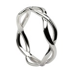 Infinity Weave Silver Wedding Ring - Ladies