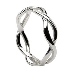 Infinity Weave Silver Wedding Ring