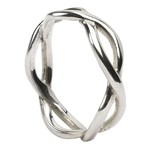 Infinity Weave Silver Wedding Ring - Gents
