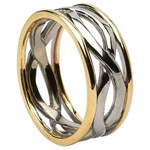 Infinity Weave Wedding Ring with Trim - Gents