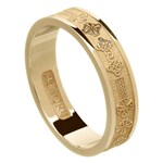Celtic Cross Yellow Gold Wedding Ring - Ladies