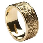 Triscele Weave Yellow Gold Wedding Band - Gents