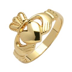 Ladies Traditional Yellow Gold Claddagh Ring