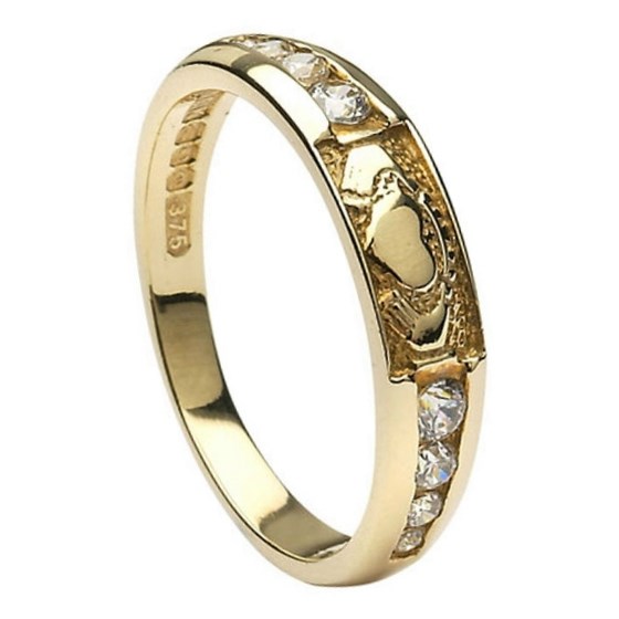 Claddagh Eternity Diamond Set Ring