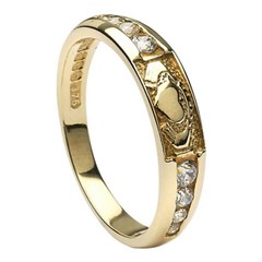 Claddagh Eternity Diamond Set Ring