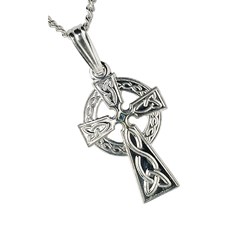 Medium Traditional Silver Celtic Cross