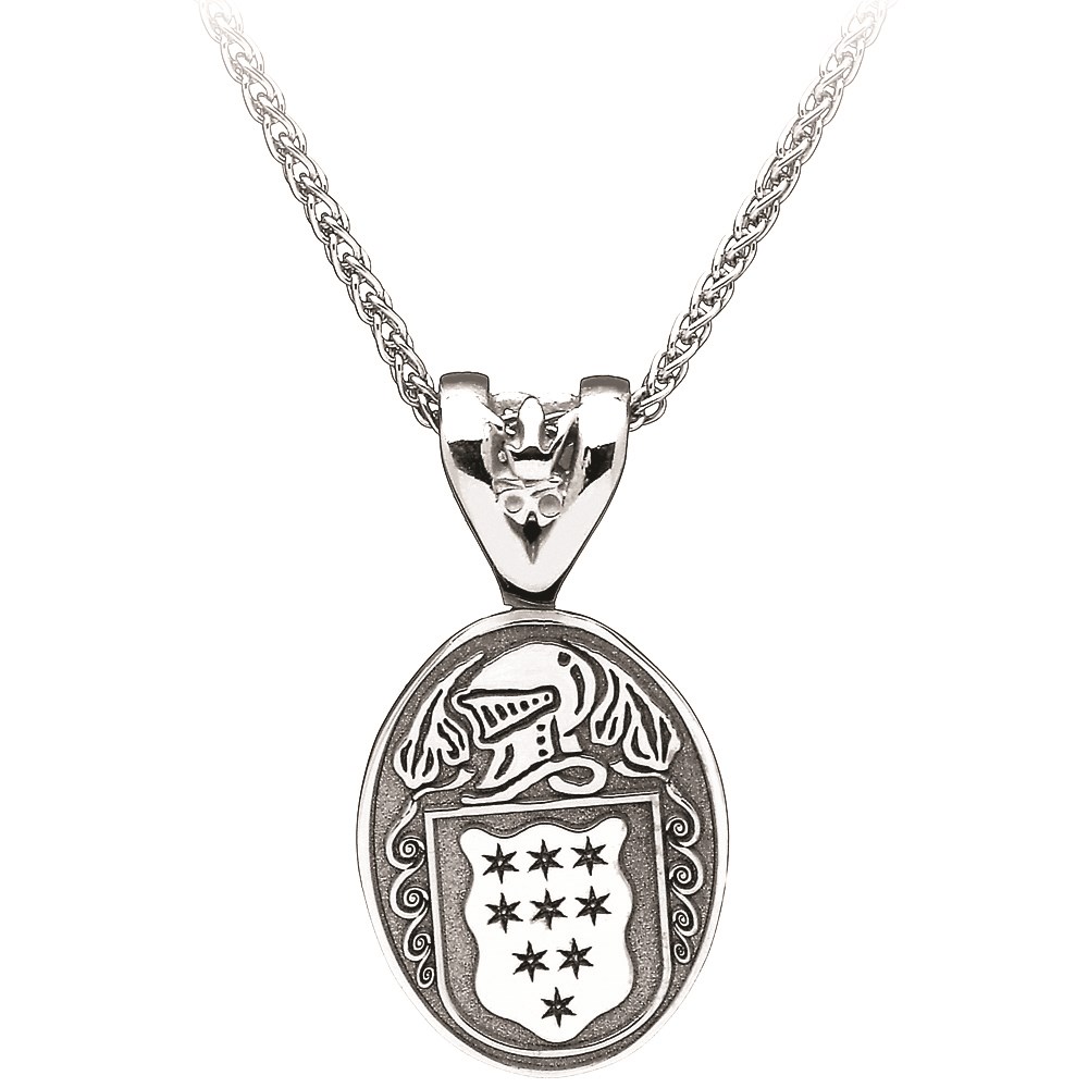 Coat of Arms Oval Silver Pendant
