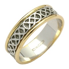 Celtic Closed Knot Wedding Band with Trim
