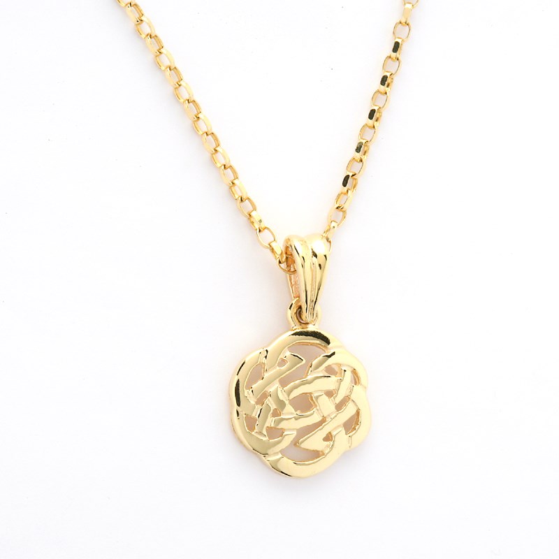 Small Round Celtic Knot Pendant - Celtic Necklaces & Pendants - Rings ...