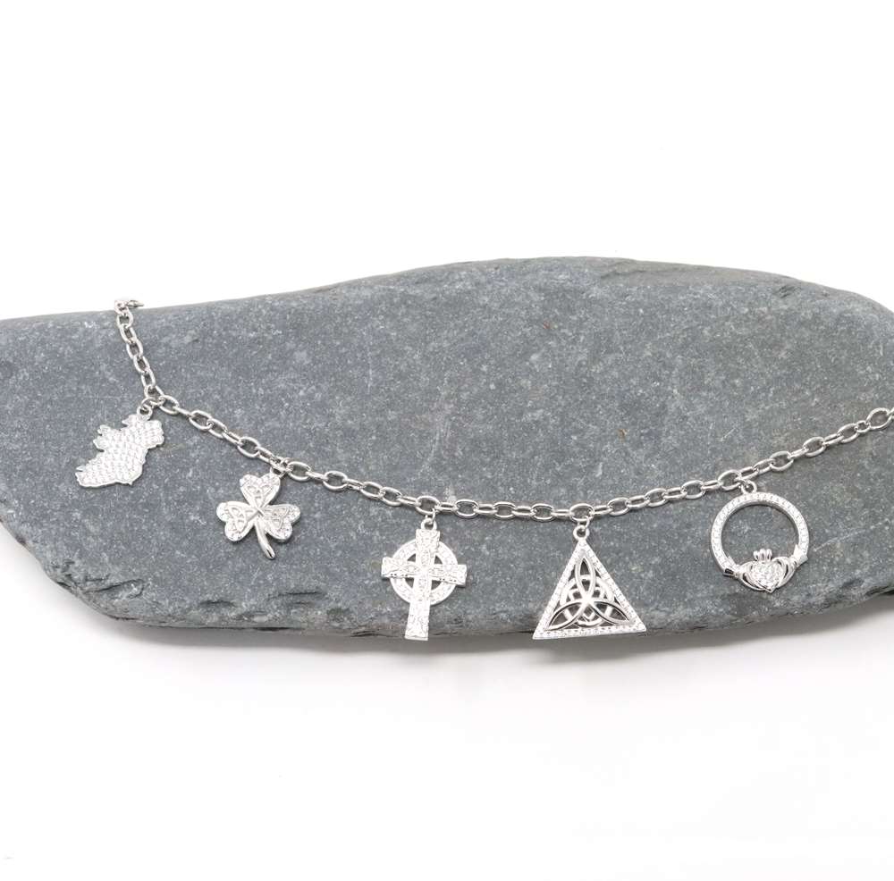 Irish Charm Bracelet Celtic Bracelets & Bangles Rings from Ireland