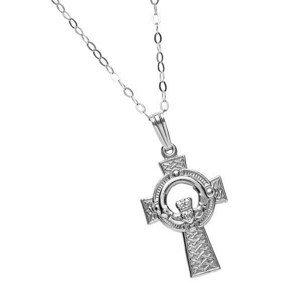 Medium Claddagh Silver Cross Celtic Crosses Rings from Ireland