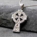 Double Sided Silver Celtic Cross