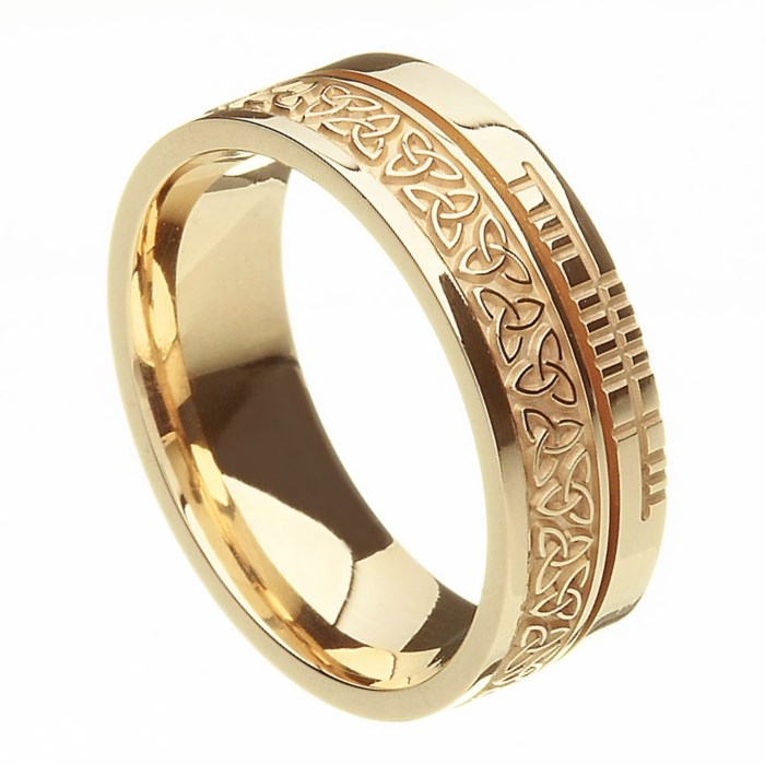 Trinity Knot Faith Yellow Gold Band Celtic Wedding Rings Rings from