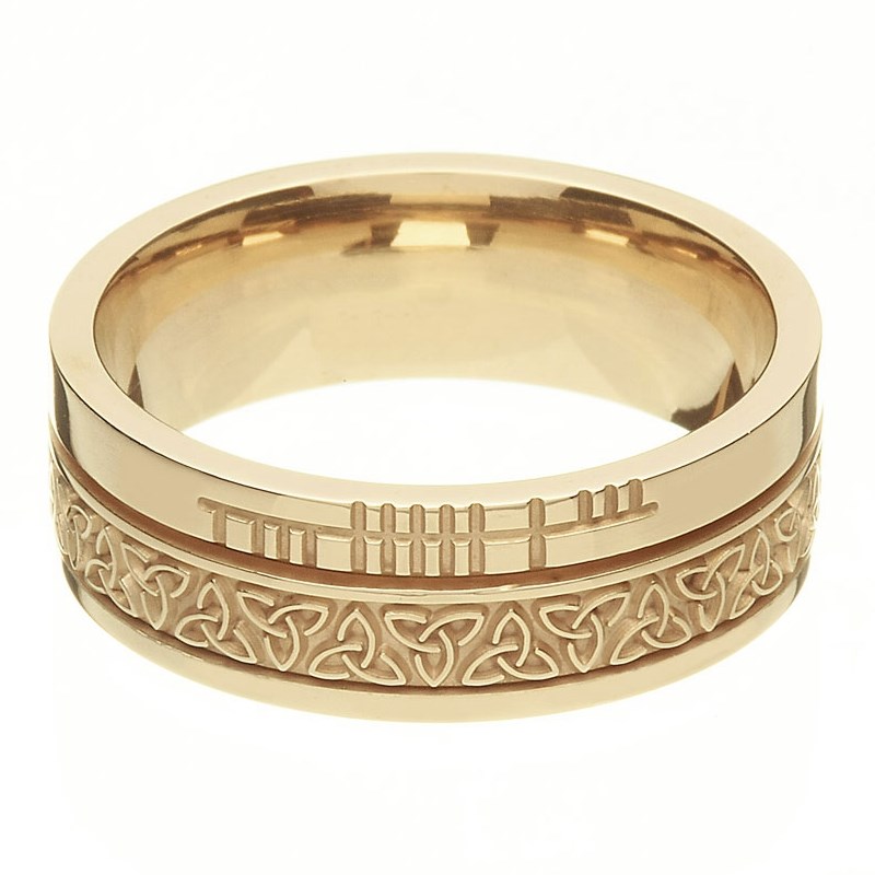 Trinity Knot Faith Yellow Gold Band Celtic Wedding Rings Rings from