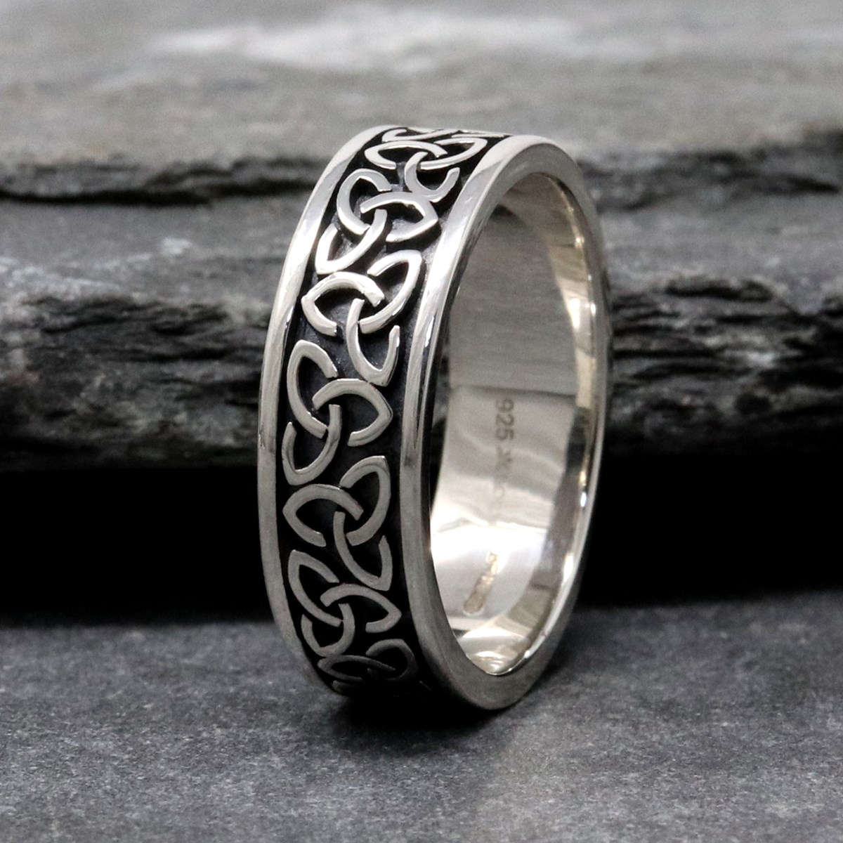 Mens Sterling Silver Trinity Knot Tie Tack - Online Celtic Jewelry