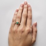 Claddagh Ring with Emerald and Diamonds