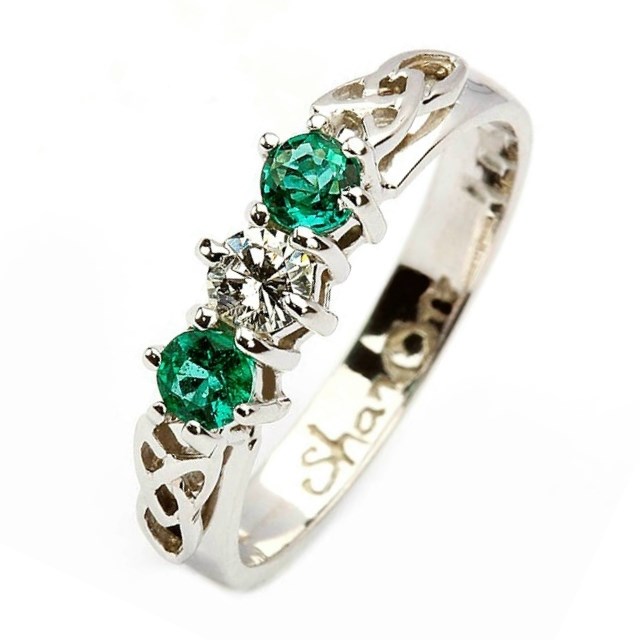 Celtic Emerald Engagement Rings 2024 | www.johnnysbarandgrill.com