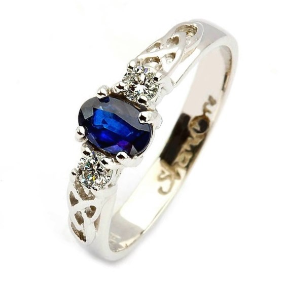 Blue Sapphire Ring In Sterling Silver And Gold Vermeil By Vianne Jewellery  | notonthehighstreet.com