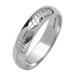 Personalized Ogham White Gold Ring