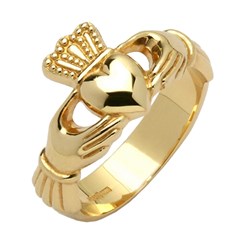 Gents Heavy Yellow Gold Claddagh Ring