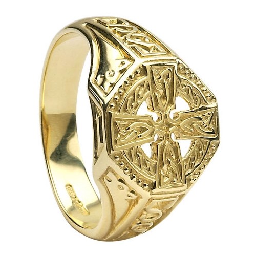 Celtic Cross Yellow Gold Ring Celtic Rings Rings from Ireland