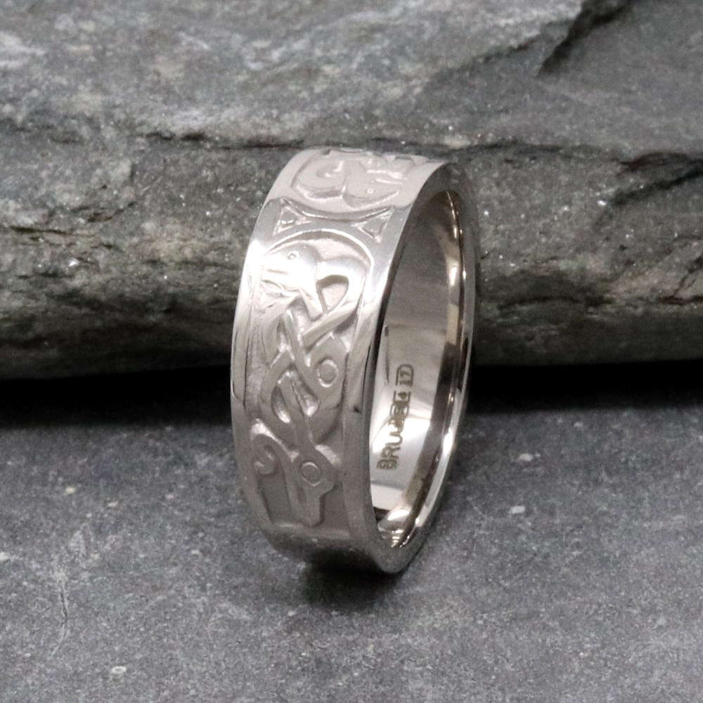 Traditional White Gold Celtic Ring Celtic Rings Rings from Ireland