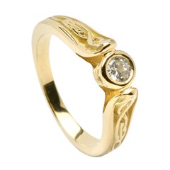 Diamond Le Cheile Yellow Gold Engagement Ring