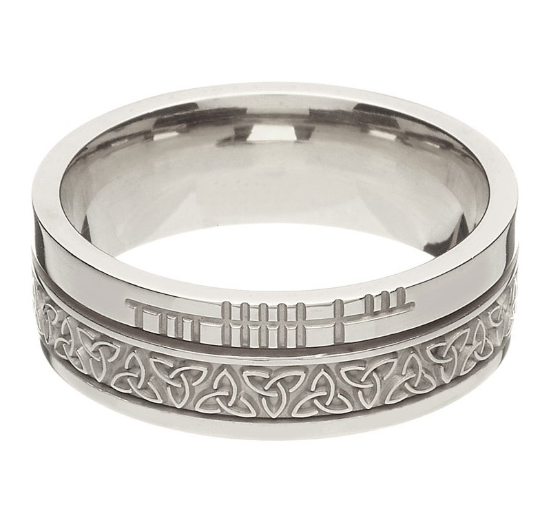 Trinity Knot Faith White Gold Band Celtic Wedding Rings Rings from