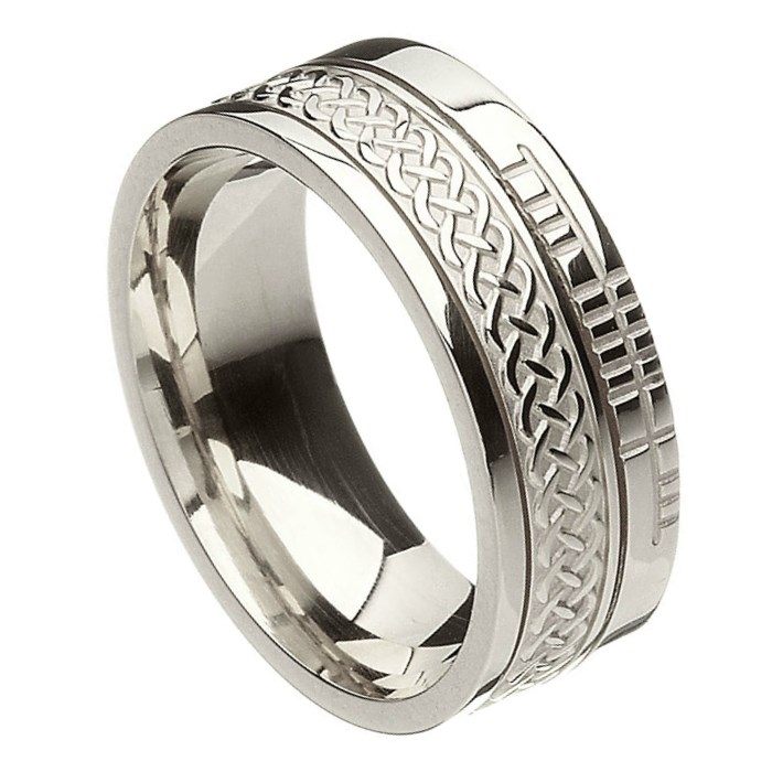 Celtic Knot Faith White Gold Band Celtic Wedding Rings Rings from