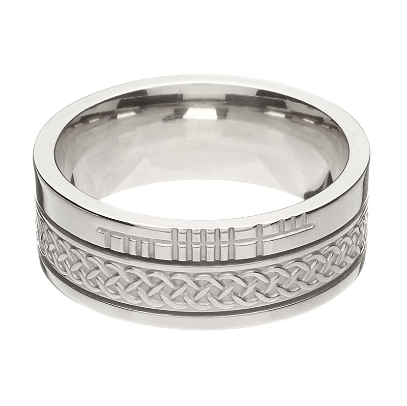 Celtic Knot Faith White Gold Band Celtic Wedding Rings Rings from