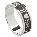 Love Of My Heart Oxidized Silver Wedding Ring - Gents
