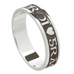 Love Of My Heart Oxidized Silver Wedding Ring - Ladies