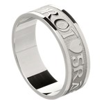 Love Of My Heart White Gold Wedding Ring - Gents