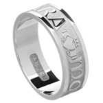 My Soul Mate White Gold Wedding Band - Gents