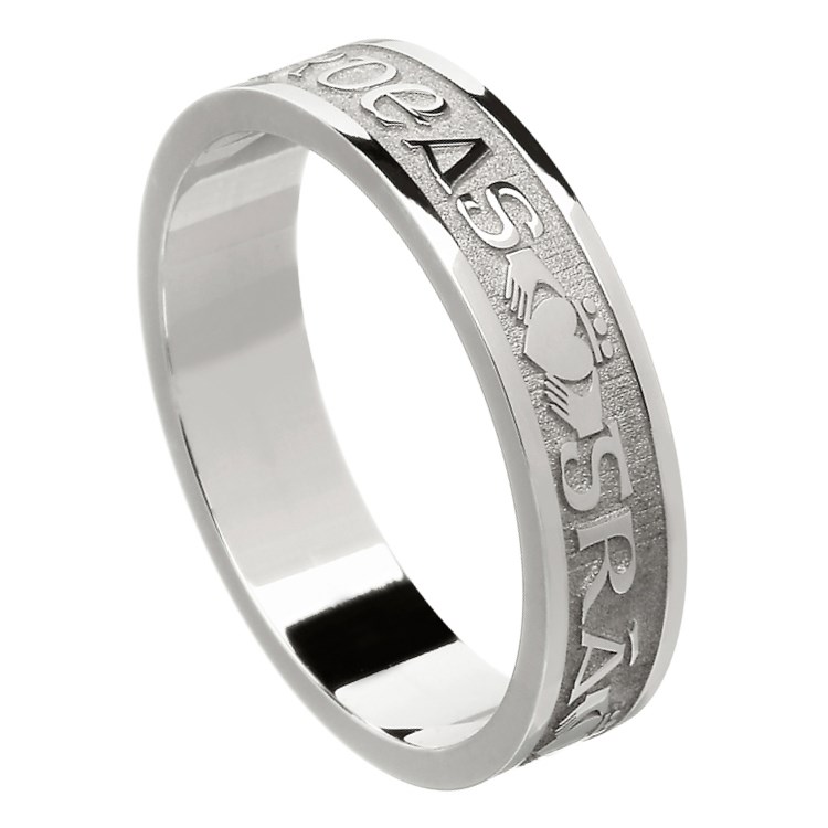 Love Loyalty Friendship White  Gold  Wedding  Ring  Irische 