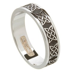 Lovers Knot Oxidized Silver Wedding Band