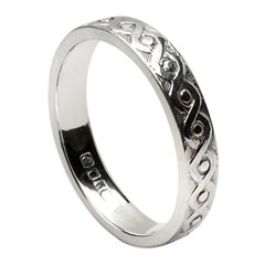 Continuity Knot White Gold Wedding Ring